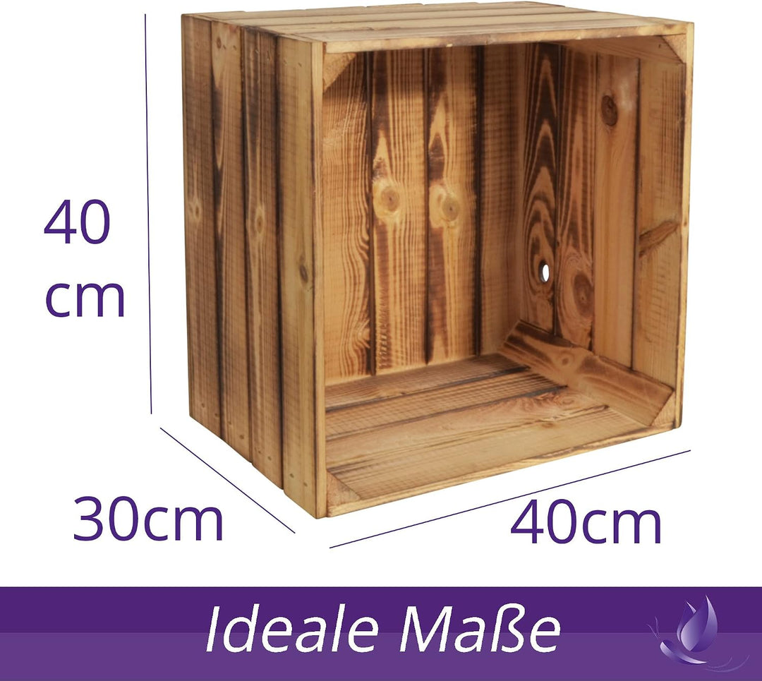 Weinregal Wino Set aus Holz - Geflammt Komboset