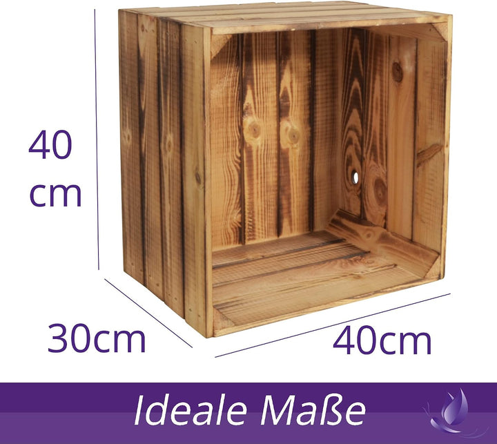 Weinregal Wino Set aus Holz - Geflammt Komboset