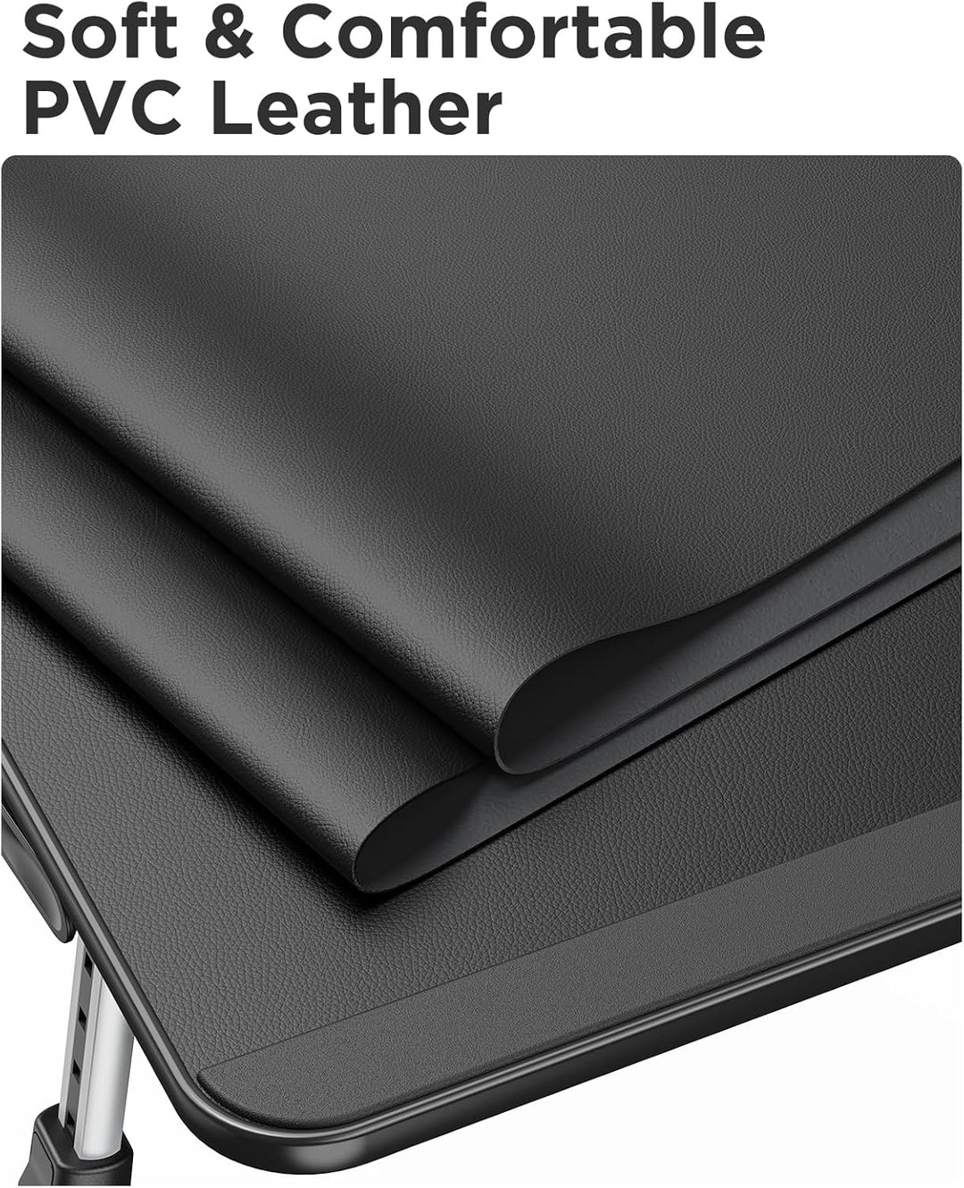 SAIJI Laptoptisch fürs Bett, einstellbare Höhe, Neigungswinkel, Laptoptisch mit klappbare Beine, Rod