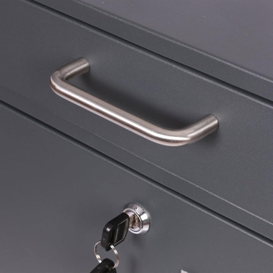 Briefkasten V51 in Anthrazit Postkasten abschliessbarer Wandbriefkasten mit Sichtfenstern Box, Anthr