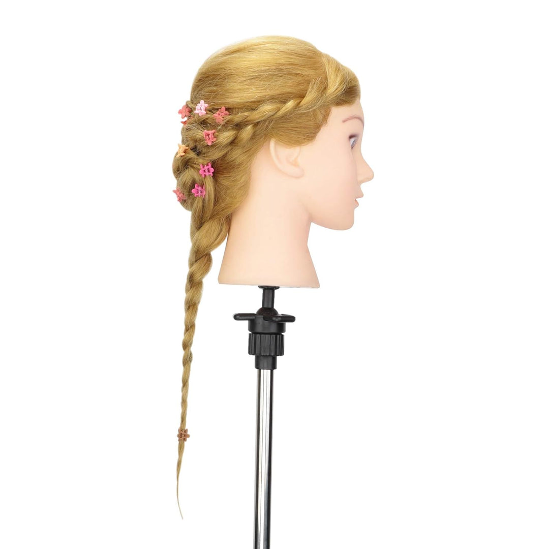 16" Frisierkopf übungskopf 100% Echthaar Trainingsköpfe für Friseure Frisierkopf Mit Langen Haaren P