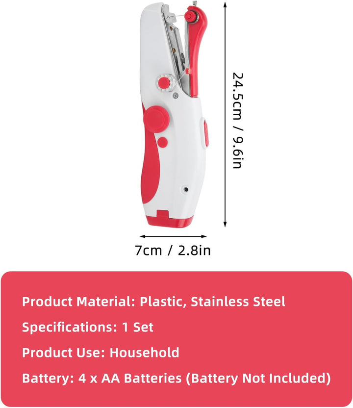BORDSTRACT Handnähmaschine, tragbare Mini Kleine elektrische Doppelnadel Heimwerker-Ledernähmaschine