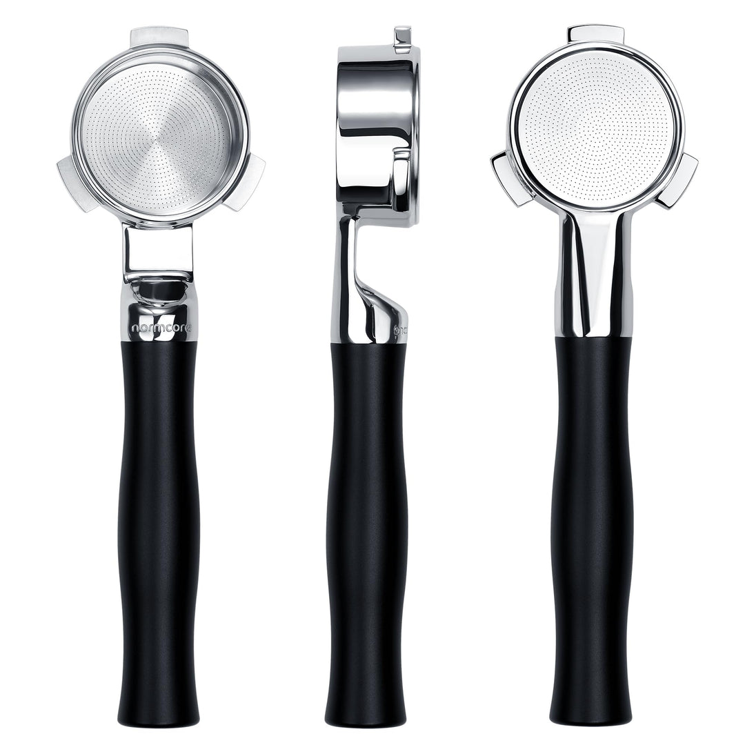 Normcore 54 mm Unibody Siebträger ohne Boden mit integriertem 18–22 g Präzisionskorb, passend für Br