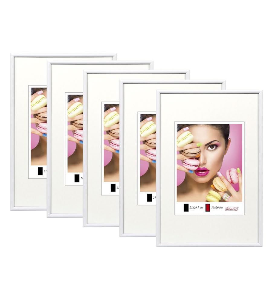 IDEAL TREND 2er 3er 5er Pack Photo Style Set Bilderrahmen Wanddeko Collage Poster Kunststoff Rahmen:
