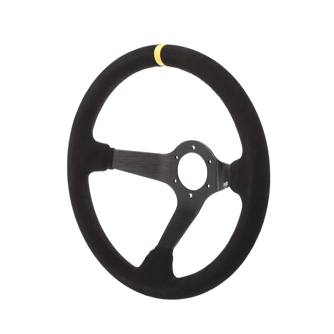 Simoni Racing CAR/350C Carrera Universal Steering Wheel, mitout Button And Fixing Kit, Schwarz