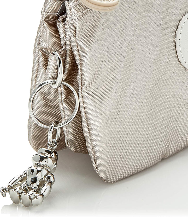 Kipling Backpacks Seoul, S, Metallic Glow + Damen Creativity S Münzbörse Silber (Metallic Glow)