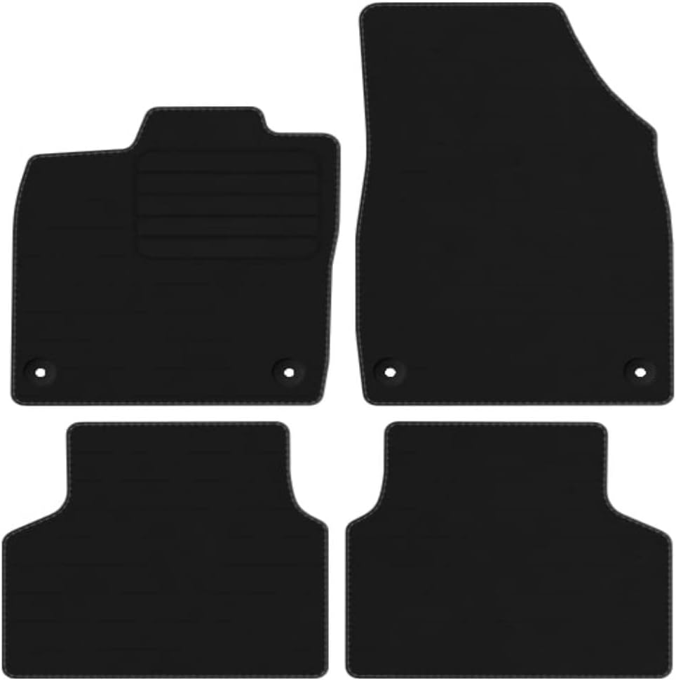 Premium Velourmattenset für Cupra Born ab Bj. 2021 PREM runde Befestigungen Mit Absatzschoner Passfo