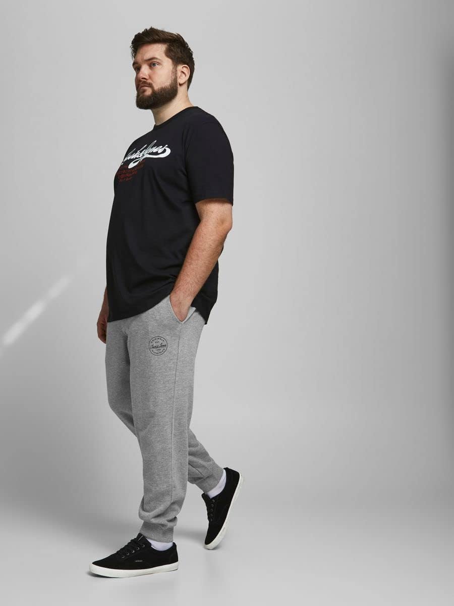 JACK & JONES Male Jogginghose Regular Fit Jogginghose XXL Light Grey Melange, XXL Light Grey Melange
