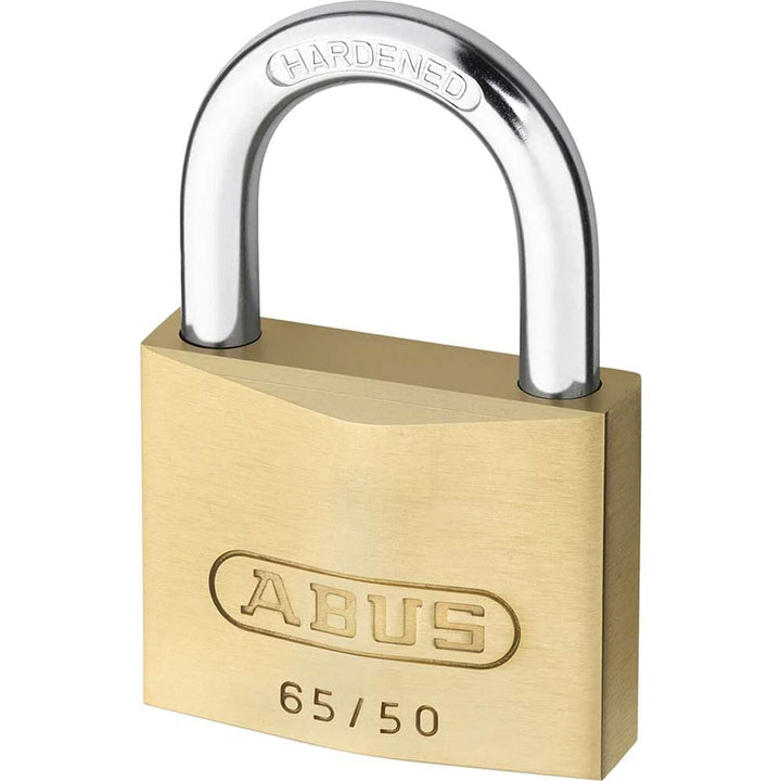 ABUS Vorhängeschloss Messing 65/50 gl.-501 - gleichschliessend - Kellerschloss, Spindschloss u. v. m