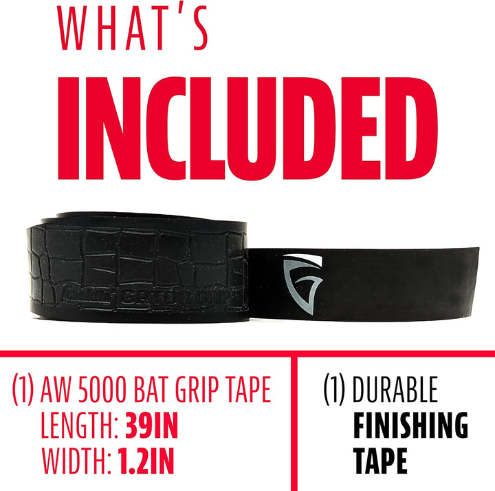 Franklin Sports Gator Grip Schläger-Griffband Schwarz, Schwarz