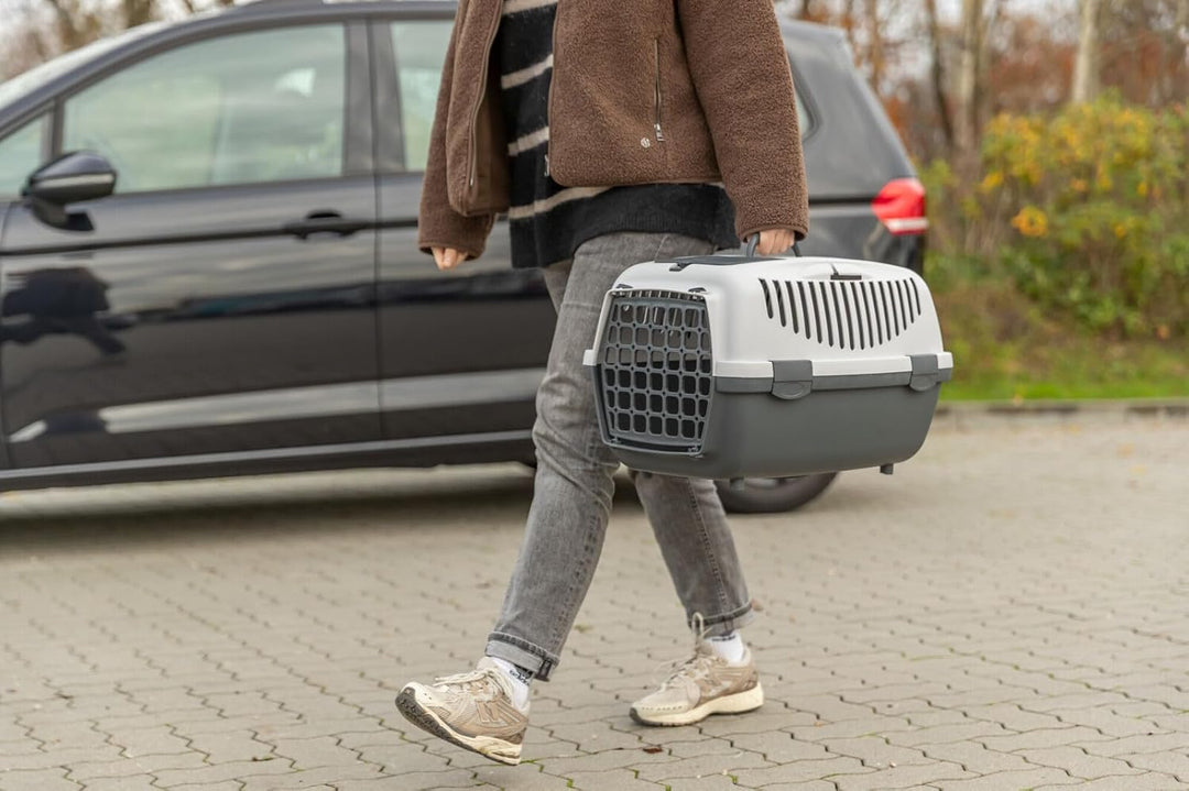 Trixie 39828 Transportbox Capri 2, XS–S: 37 × 34 × 55 cm, petrol/hellpetrol dunkelgrau/blush S, dunk