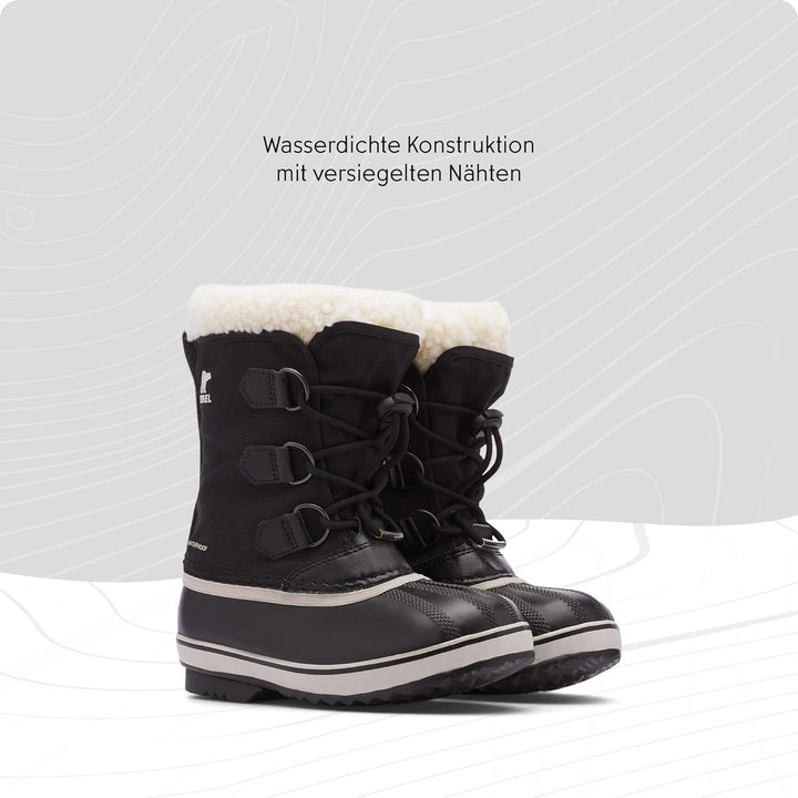 Sorel Unisex Kinder Yoot Pac Nylon Wp wasserdichte Schneestiefel, Black Youth Collection 2024