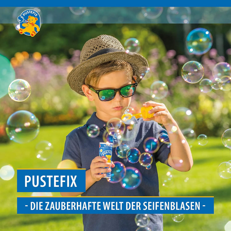 PUSTEFIX Seifenblasen Set I 50 x Klassik 42ml Fun-Edition Bulldogge I Bubbles Made in Germany I Hund