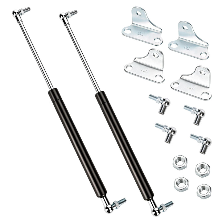 2 Stück Gasdruckdämpfer Gasdruckfeder 380MM 200N 20KG Gasdruckfedern mit L förmigen Gasfeder Haltern