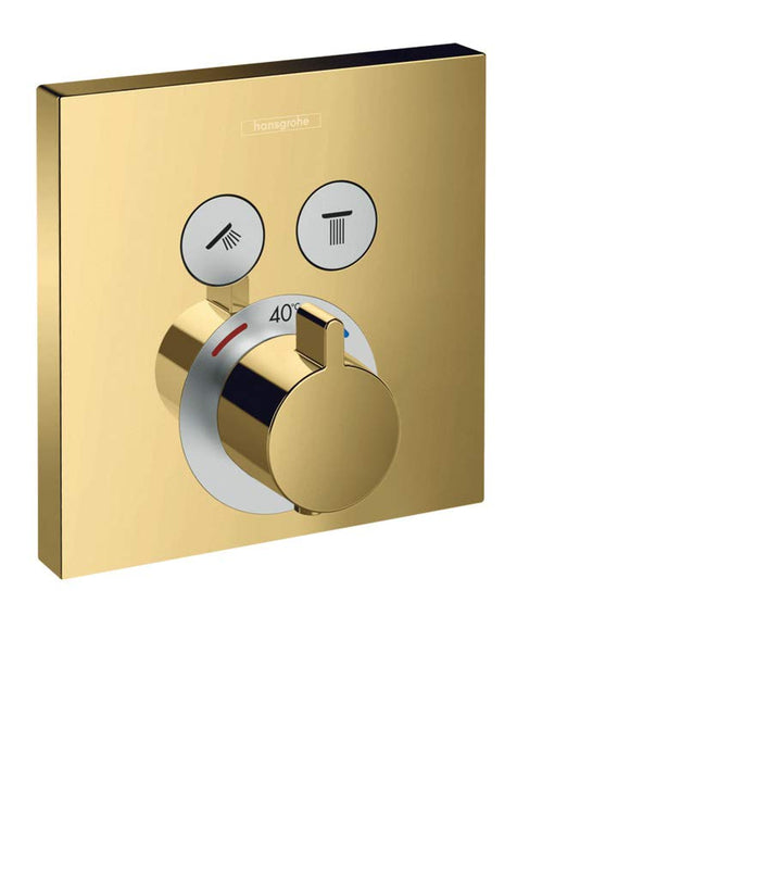 hansgrohe Unterputz Theromstat Shower Select, für 2 Funktionen, Polished Gold Optic Polished Gold Op