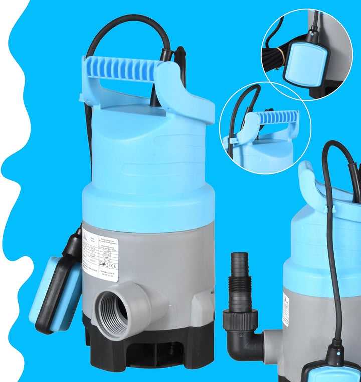 Tauchpumpe FLX 750 (750 W, 13200 l/h, max. Förderhöhe 9 m) – Schmutzwasserpumpe &amp; Klarwasserpumpe -