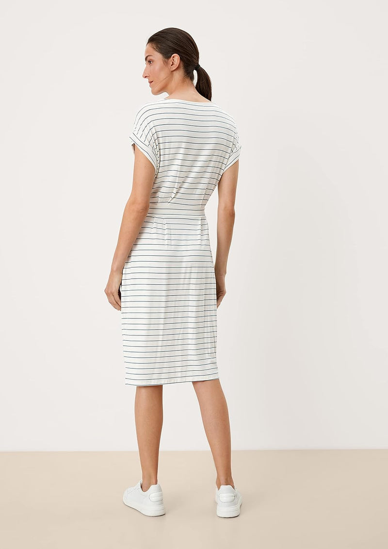 s.Oliver Damen Dress Kleid 32 Off-white Stripe (02g8), 32 Off-white Stripe (02g8)