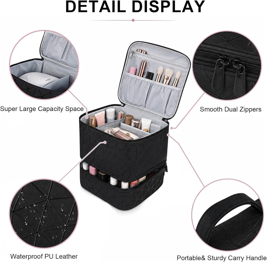 Nagellack Organizer, Nagellack Aufbewahrung für 30 Nagellackflaschen und 1 LED-Nagellampe, doppelte