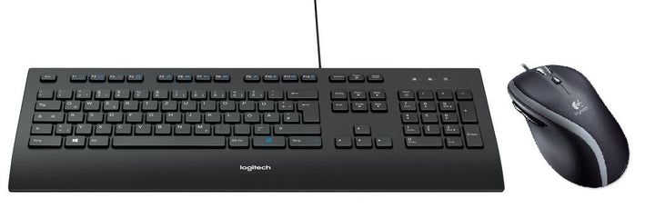 Logitech K280e (Kabelgebunden, Business-Tastatur, QWERTZ, Deutsche Layout) schwarz (Tastatur mit M50