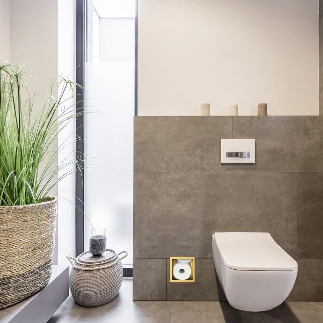 Balneo Toilettenpapierspender mit Magazin für 6 Rollen, Toilettenpapierhalter für Badzimmer, Install