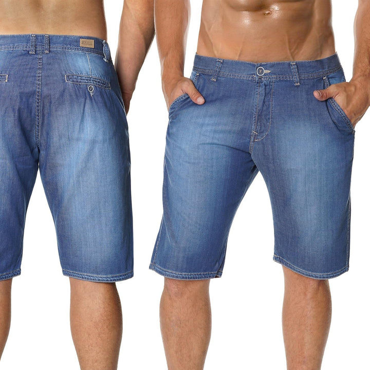 Stanley Denim Herren Jeans Shorts 22742 - Blau