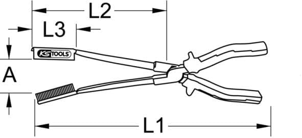 KS Tools 500.7510 Zündkerzenstecker-Zange, lang