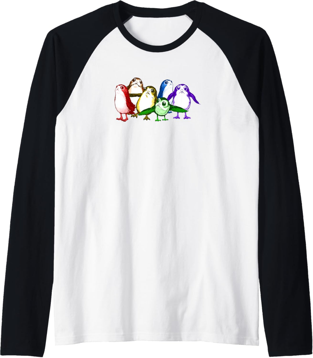 Star Wars Rainbow Pride Porg Parade Raglan