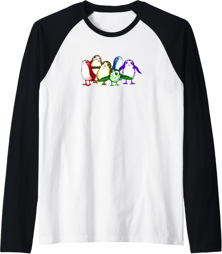 Star Wars Rainbow Pride Porg Parade Raglan