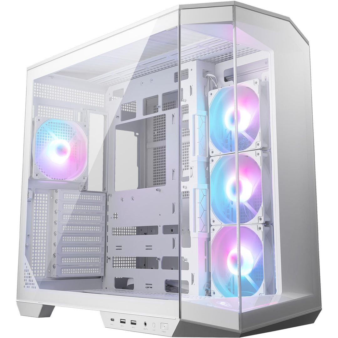 MSI MAG PANO 100R PZ Weiss ATX PC-Gehäuse - ATX-Kapazität &amp; Back-Connect Mainboard Unterstützung, Ve