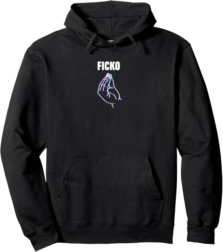 Ficko Italiener Handzeichen Meme Italien Vaporwave Glitch Pullover Hoodie