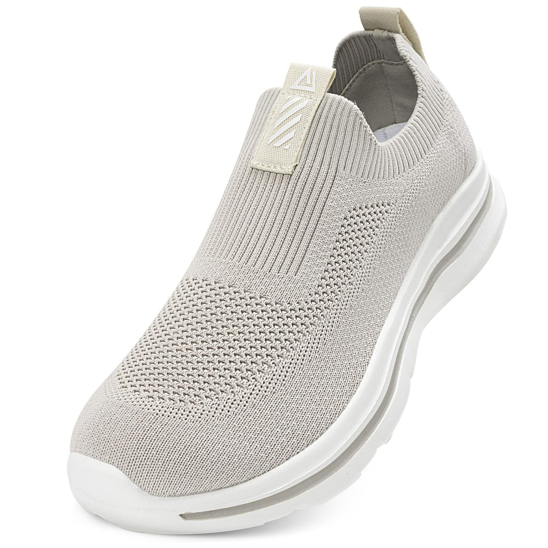 Herren Slip on Sneakers Mesh Atmungsaktiv Laufschuhe Bequem Turnschuhe Outdoor Fitness Sportschuhe L