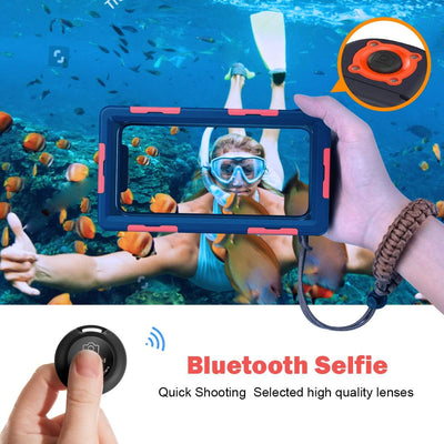 Universal Wasserdichte Handyhülle mit Bluetooth Selfie,Wasserfeste Handytasche Handyschutz Cover Wat