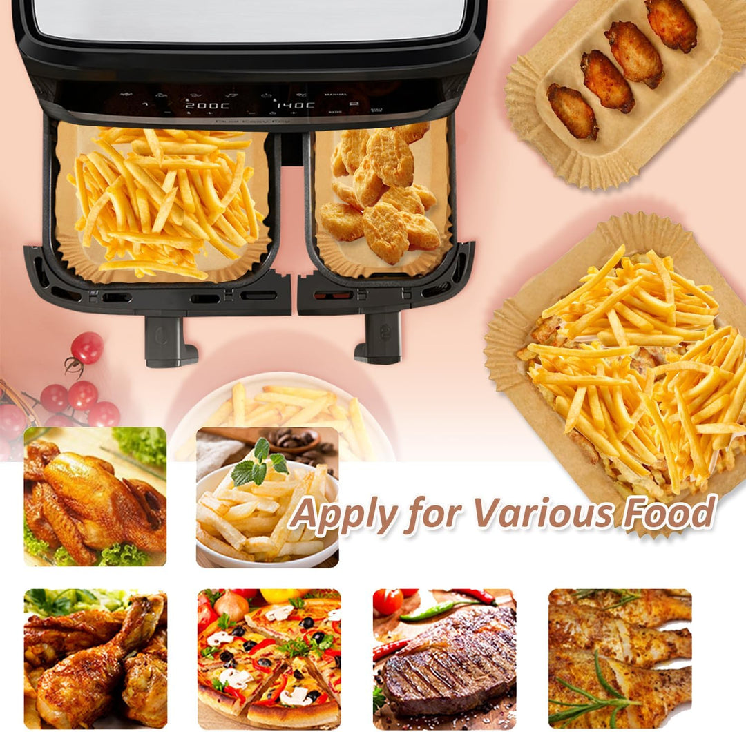 Airfryer Backpapier für Philips Airfryer Dual Basket 3000 Series, Heissluftfritteuse Backpapier für