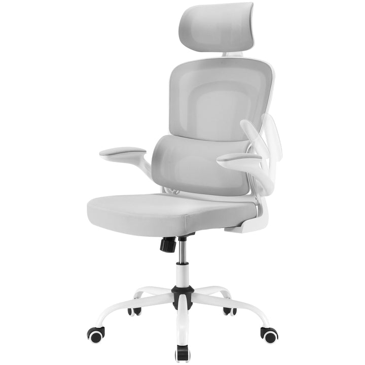Farini Schreibtischstuhl mit Kleiderständer Bürostuhl Ergonomisch mit Verstellbarer Kopfstütze, Offi
