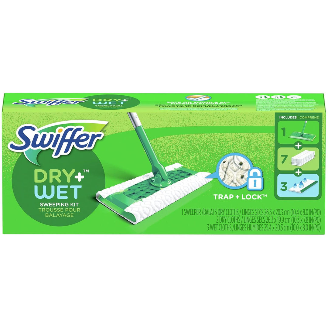 Swiffer PG-7631 Sweeper 2-in-1-Starter-Kit für Bodenreiniger mit Mopp und Besen