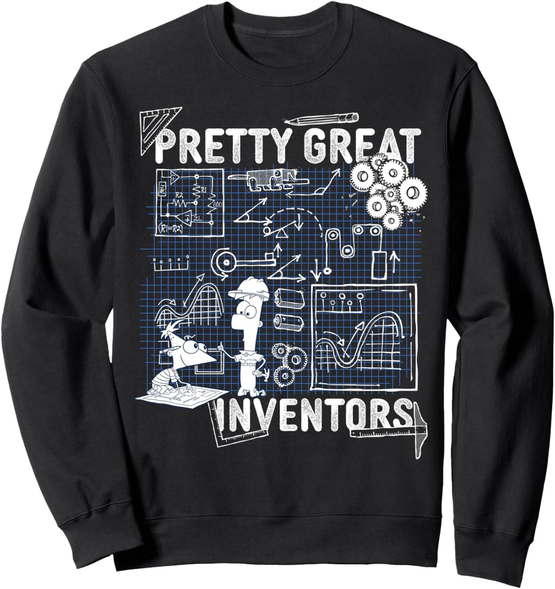 Disney Phineas And Ferb Inventions Schematic Sweatshirt