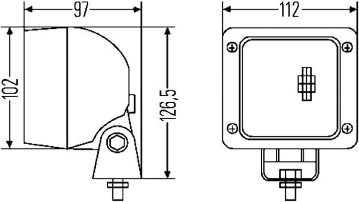HELLA - Halogen-Arbeitsscheinwerfer - Ultra Beam - 12/24V - Schraubanschluss/Anbau - 4-Punkt Befesti