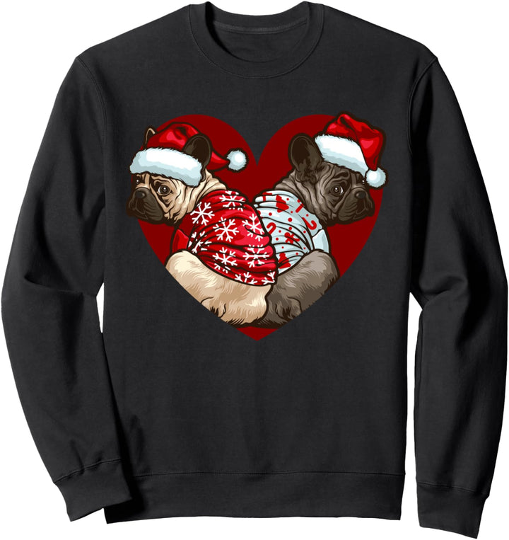 Lustiges Hunde Mops-Besitzer Geschenk Weihnachts Mops Sweatshirt