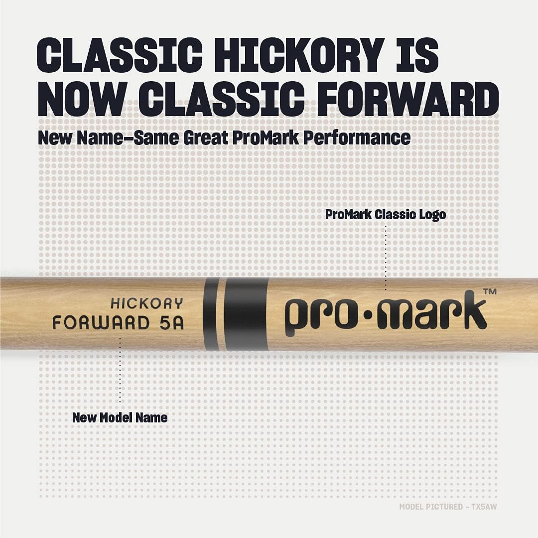 ProMark Drumsticks - Schlagzeug Sticks - Schlagzeugsticks - Klassischer Vorwärts Hickory 5A Drum Sti