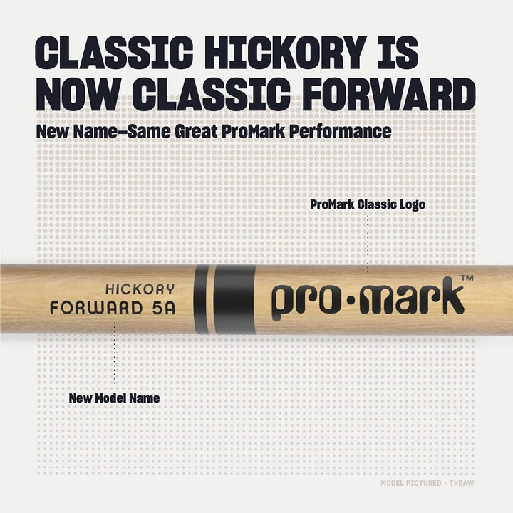 ProMark Drumsticks - Schlagzeug Sticks - Schlagzeugsticks - Klassischer Vorwärts Hickory 5A Drum Sti