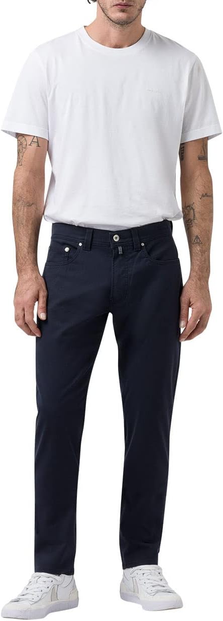 Pierre Cardin Herren Hose Lyon | Männer Jeans, Stoffhose | Tapered Fit 36W / 30L Dark Sapphire, 36W