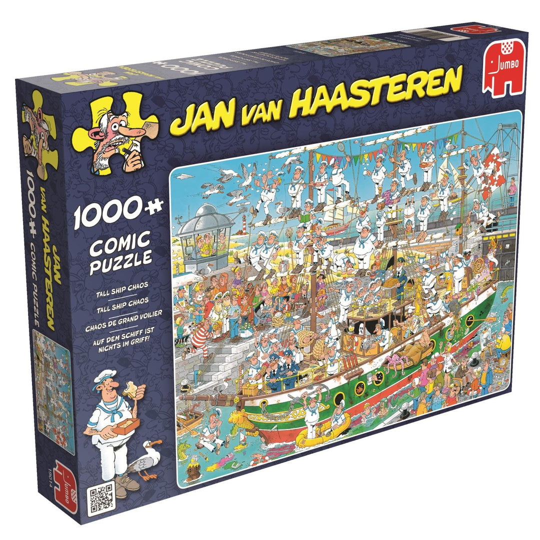 Diset 19014 Jan Van Haasteren-Chaos des grossen Segelboots Puzzle 1000 Teile Chaos du Grand Segelboo