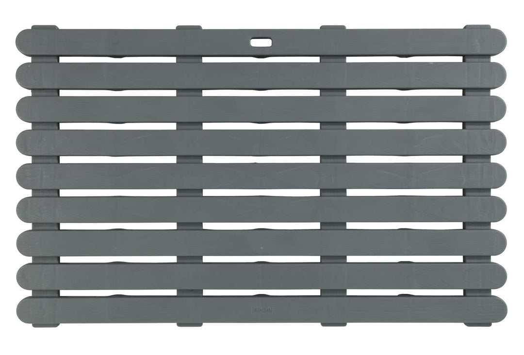 WENKO Badematte Mod. Indoor & Outdoor Grau, 50 x 80 cm mit rutschhemmender Struktur Grau, Grau