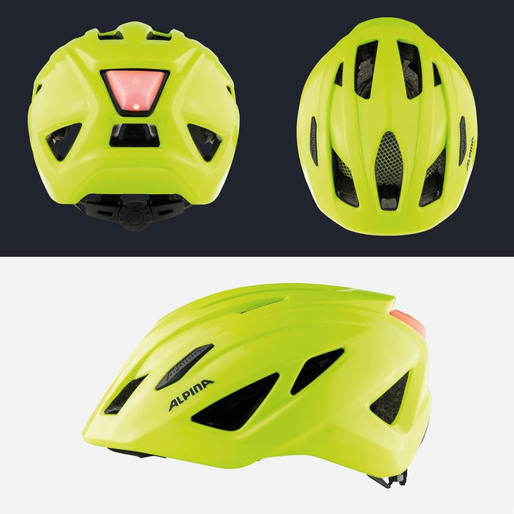 ALPINA PICO FLASH - Beleuchteter, Leichter & Bruchfester Fahrradhelm Mit Fliegennetz Für Kinder be v