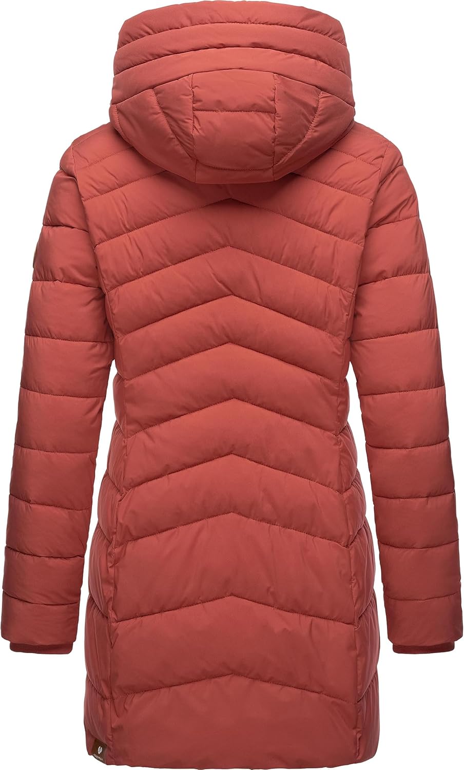 Ragwear Damen wasserdichter Regenmantel Wintermantel warm gefüttert Steppmantel lang mit Kapuze Teel