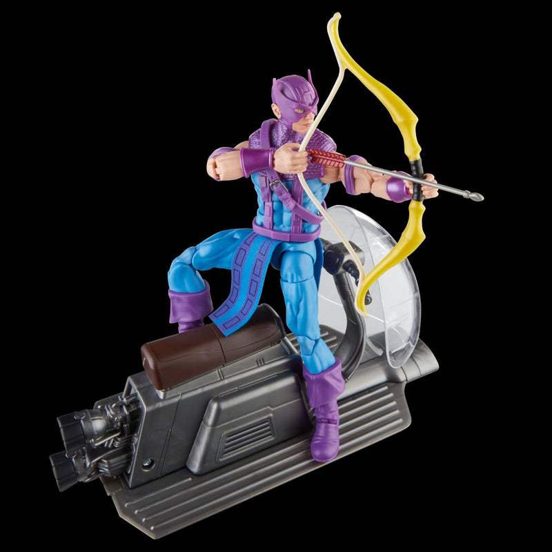 Marvel Hasbro Legends Series Hawkeye mit Sky-Cycle Avengers 60th Anniversary, Action-Figur zum Samme