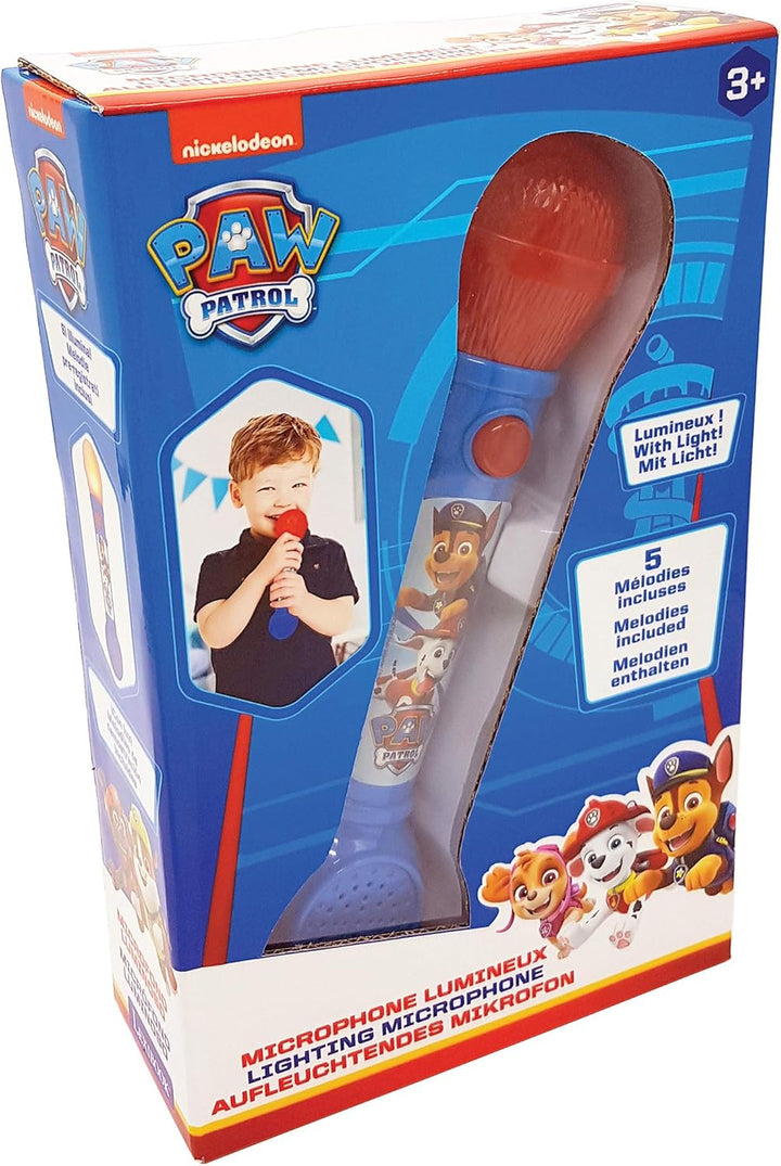 Lexibook, Paw Patrol, Mikrofon für Kinder, musikalisches Spielzeugspiel, eingebauter Lautsprecher, L