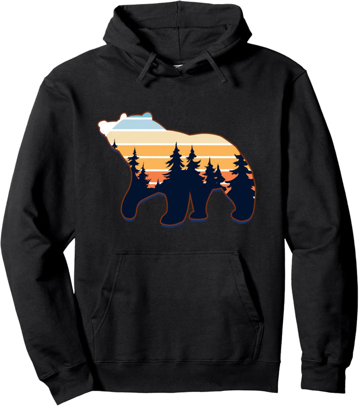 Braunbär Tier des Waldes Natur Grizzlybär Outdoor Bär Pullover Hoodie
