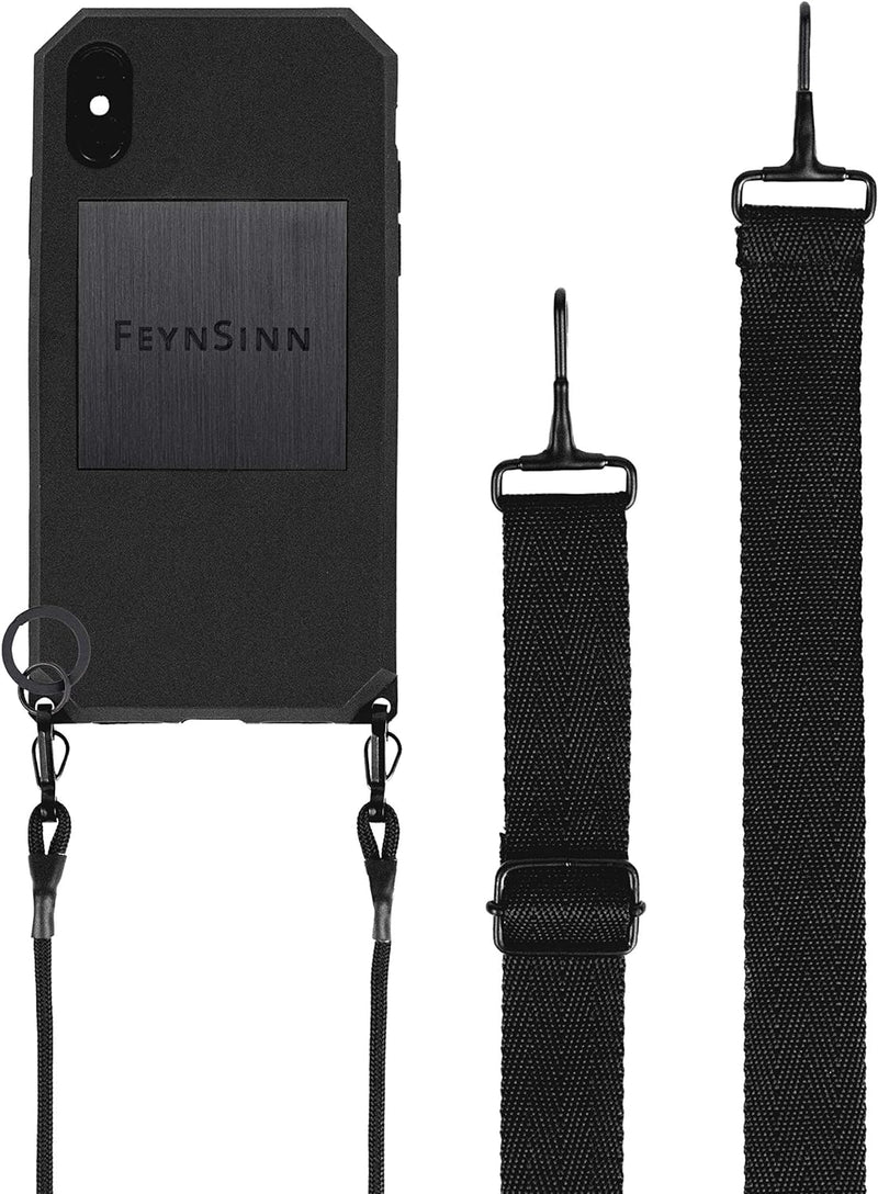 FEYNSINN Handy Case Hülle iPhone XR - Hänge-Hülle 2 wechselbare Bänder zum Umhängen Handyhülle mit K