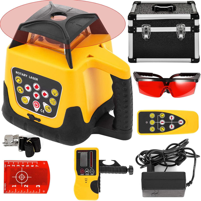 FORAVER Rot Professional Rotationslaser max. Arbeitsbereich 500 m, 360 Rotary Laser Level Wasser- un